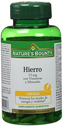 Nature’s Bounty | Hierro Gentle Complex con Vitaminas C, B12 y Ácido Fólico | Hierro Suave para el Estómago | Apoya Energía y Disminuye Cansancio | 1 Cápsula al Día | 100 Cápsulas