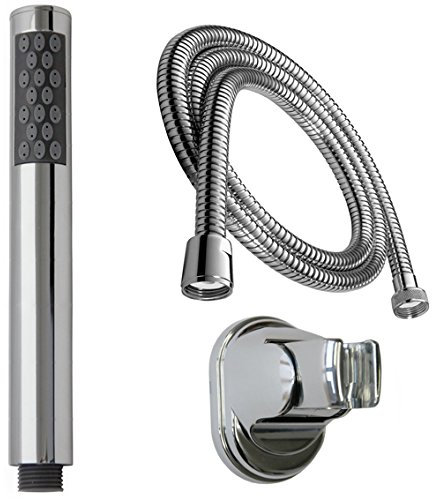 Dusch Set/Duschbrause/Handbrause/Brausekopf/mit Schlauch 200 cm / 2 Meter Brauseschlauch/Wandhalterung/Brausehalter/schwenkbar/Duschkopf/Dusche/Brause/Stabbrause/Brausestab