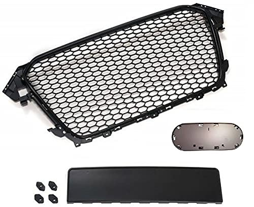 Kompatibel mit A4 B8 Kühler Front Grill Wabengrill Emblemhalter Schwarz 11-15