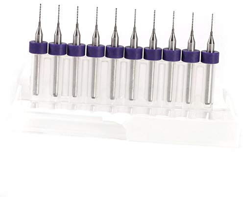 Akozon 10 stücke PCB Leiterplatte Hartmetall Micro Bohrer Tool Set 0,1mm bis 1,4mm(0.5mm)