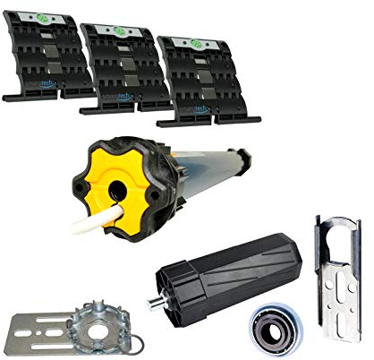 Nachrüstset mit smarotech® Montageset SW60 zum Modernisieren von Gurt/Kurbel mit Funk-Rollladenmotor (Montageset, Oximo io 6/17)