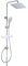 JOHO Edelstahl Regendusche Duschsystem Duschset Duschstange mit Ablage Chrom(Kopfbrause 25x25cm)