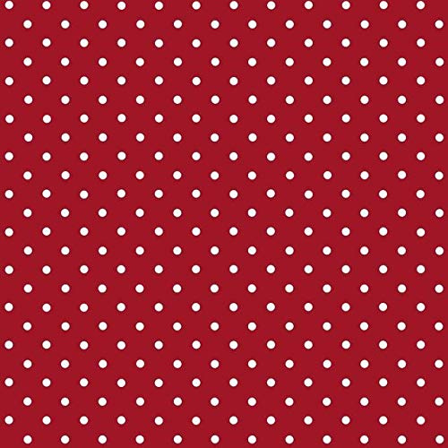 DecoHomeTextil Heimtextilmanufaktur Klebefolie Bastelfolie Dekorationsfolie Designfolie Dekorieren Basteln Schmücken - Punkte Rot 45 x 200 cm - 6 0627