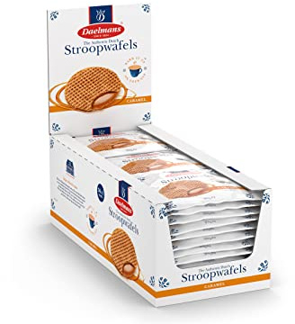 Daelmans Stroopwafels, 36 Einzeln Verpackt (Durchmesser 9 cm), Niederländische Karamellwaffeln, Klassischer Kaffee-Snack