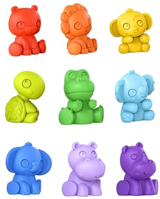 Bright Starts, Spielfiguren, TropicAnimals, Tierfiguren zum Spielen, Baden oder für unterwegs, leicht zu greifen und zu reinigen, mehrfarbig