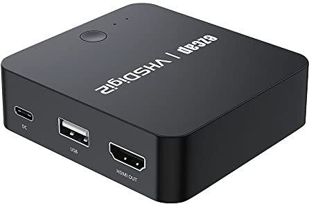 Y&H AV Video Recorder,Analog Video to Digital Conversion - MP4 Format Save to SD/USB,for VHS,VCR's, RCA, Hi8, Camcorder, DVD Players ezcap181