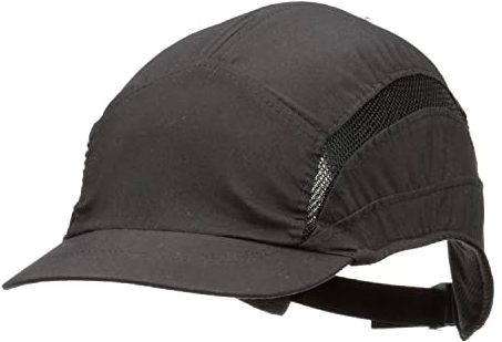 3M™ First Base™ 3 Anstoßkappe 2030610, Classic, Schwarz, verkürzter Schirm, 55 mm