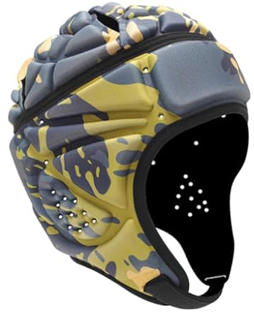 rockible Casco de Rugby con Bandera, Casco de Fútbol, Mujeres, Hombres, Cascos de Rugby para Bandera de Fútbol Al Aire Libre, Estilo D