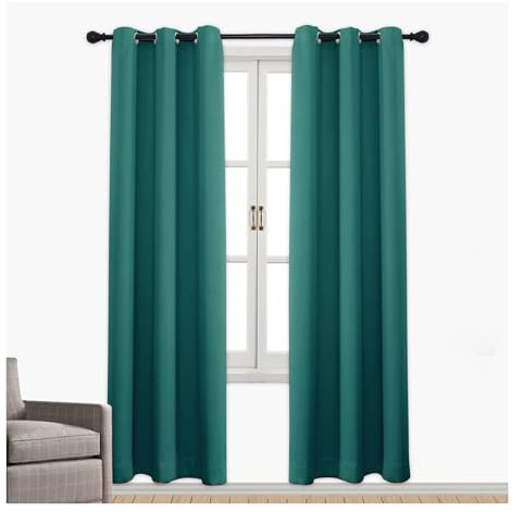 Verdunkelungsvorhänge für Schlafzimmer, Superweiche, wärmeisolierte Vorhänge, Ösen Küchenvorhänge, Wohnzimmervorhänge 1PCS,262 * 183 cm (B*H)