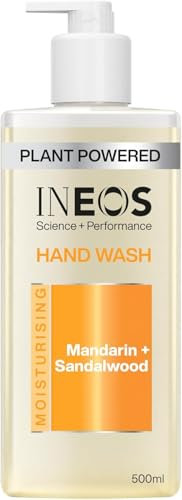 INEOS Skin Science - With Provitamin B5 Hand Wash Mandarin + Sandalwood - With SkinActiv Cooling Tech™ - Plant Powered 500ml