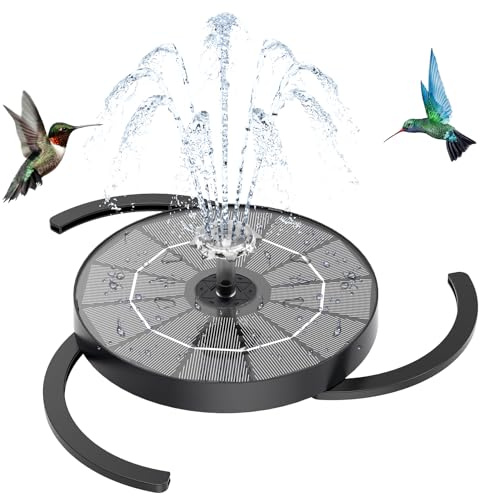 AISITIN 3.5W Solar Water Fountain with Storage & Integrated Bracket, Floating Solar Fountain Pump with Nozzles for Bird Bath, Garden, Pond, Pool, Aquarium and Outdoor