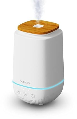 medisana AD 650 difusor de aromas, difusor aceites esenciales con luz de bienestar y temporizador, humidificador de aromas con tecnología ultrasónica para una agradable fragancia ambiental