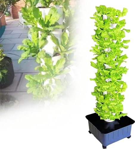 Torre de Cultivo Vertical de 15 Pisos y 45 Plantas, de Cultivo con riego automático, Vasos de colonización de PP Desmontables, de Cultivo hidropónico de Invernadero agrícola,