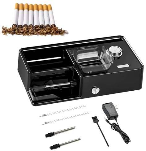 HGTRH Machine A Cigarette Tube Electrique, Machine à Rouler Le Tabac avec Brosse de Nettoyage détection Automatique Comptage Intelligent 8.0mm ; 6.5mm ; 5.5mm Black