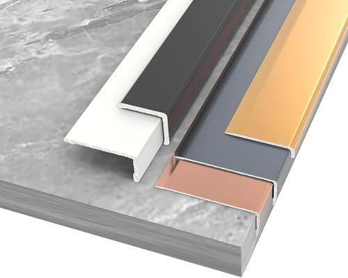 Coayuou Winkelprofil 3 Stück 90cm Kantenschutz Aus Aluminium Bodenleisten Übergangsprofil Abschlussleiste Für Perfekte Kantenabschlüsse Bei Renovierungs- Und Bauprojekten(Gold,4 * 20mm)
