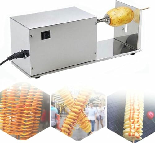 VYUJHNBG Affettatrice a Spirale per Patate, tagliapatate a Spirale in Acciaio Inox, affettatrice Commerciale per Frutta, Patate, cetrioli o Carote