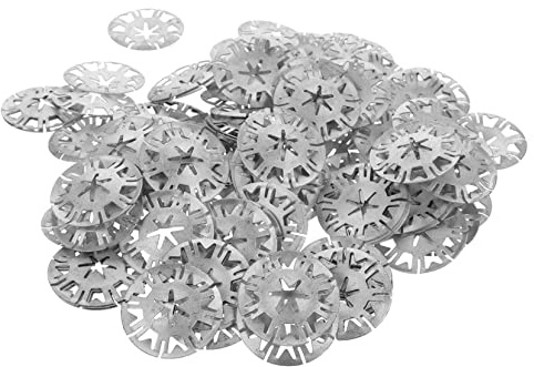 Car Base Clip 100pcs Steel Star Fasteners for Heat Shield | Silver Finish, Burr-free Smooth Surface, Sturdy Build, Eco-friendly Choice