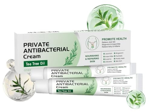 2PCS Tea Tree Oil Anti Itching Cream - Anti-Fungal Skin Cream - Antibacterial Creams for Private Parts - Body Creams for Itching Adults - Effectively and Quickly Relieve itching
