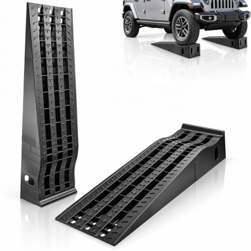 VEVOR Car Ramps, 2 PCS 13000 lbs GVW Capacity, 6.3 in Lift Height, Portable High Profile Car Service Ramps for Home Garage Maintenance and Oil Changes, Heavy Duty for Truck SUV Vehicle Repair, Black