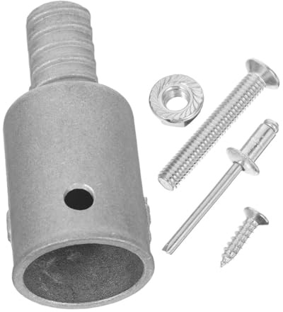 MALUGOGO Adaptateur Fileté en Alliage D'aluminium pour Manche de Balai 22 Mm, Embout de Rallonge à Visser, Lot de 5 Pièces, Connexion Stable et Compatible pour Outils de Nettoyage