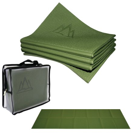 Khataland Yofo Professionelle Yogamatte, faltbar, 183 x 61 x 0,4 cm, Waldgrün