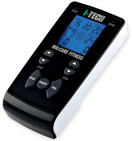I Tech - Tens Mio-Care Fitness 2-Kanal-Elektrostimulator, 55 Programme (20 medizinische + 15 beauty + 20 fitness), 28376