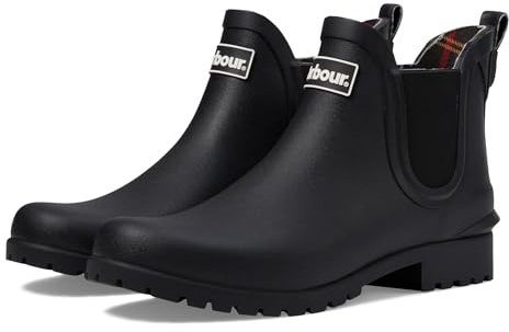 Barbour Wilton Chelsea Welly Stivali da pioggia da donna, nero, 35 EU