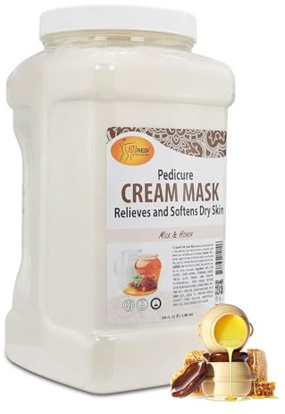 SPA REDI - Body and Foot Cream Mask, Milk and Honey, 128 Oz - Pedicure Massage for Tired Feet and Body, Hydrating, Fresh Skin - Infused with Hyaluronic Acid, Amino Acids, Panthenol, Comfrey Extract