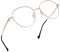 Joopin Gafas Luz Azul Mujer y Hombre para Ordenador Lentes Antireflejantes con Filtro de Luz Azul sin Graduación Marco de Metal Rosa