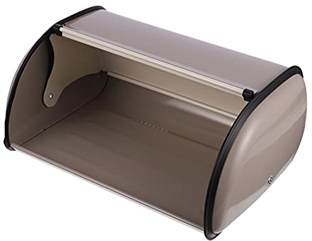 Cabilock Metal Bread Storage Box Organizer for Bread Home Pantry Grey Container