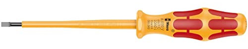 Wera 1060 i Kraftform VDE - Destornillador ranurado aislado, tamaño 0,6 x 3,5 x 100 mm
