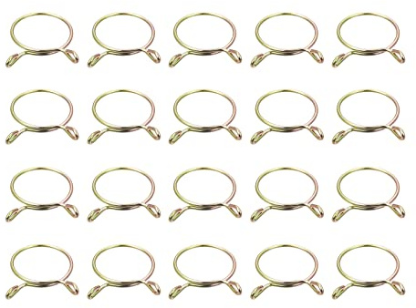 sourcing map 20 Stk. Schlauchschellen, 30mm ID für 28-28.5mm Benzinschlauch Schellen, 65Mn Stahl Kraftstoffleitung Rohrschellen für Luftschläuche Wasserschläuche Silikonschläuche