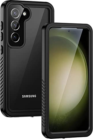 Lanhiem für Samsung Galaxy S23 Plus Hülle IP68 Wasserdicht Stoßfest | Handyhülle 360 Grad Ganzkörper, Staubdicht Schneefest Outdoor Panzerhülle, mit Eingebautem Displayschutz, Schwarz