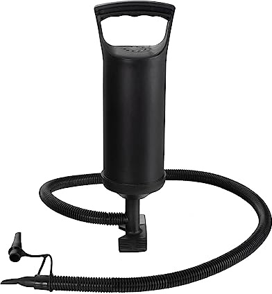 Stagecaptain IF-P01 Luftpumpe, Mechanische Doppelhub-Luftpumpe, 5 x 7 | Aus Kunststoff, 2 Düsenaufsätze in verschiedenen Größen, Länge Schlauch: ca. 1 m, Abmessungen: 10, 5 x 7, 5 x 29 cm