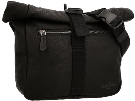 Luis Umhängetasche Handtasche Ledertasche Schwarz Leder