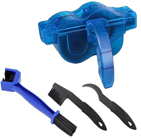 Quixotical Bicycle Chains Brush Kit, 4-in-1 Bike Chain Cleaner Tool Set, Bike Cleaning Kit for Most Bicycles, Motorcycle, Sprocket and Chain Maintenance