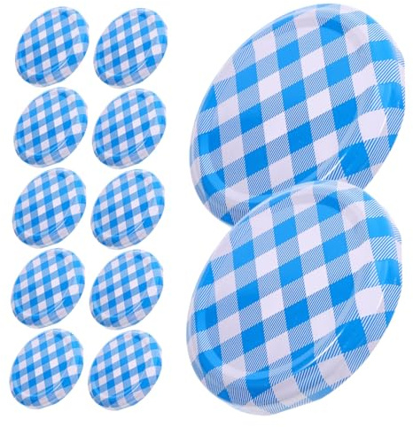 Alipis 50pcs Reusable Canning Lids for Glass Containers Iron Mason Jar Caps with Airtight Sealing Replacement Jar Lids for Canning Store Jams and Fresh Food