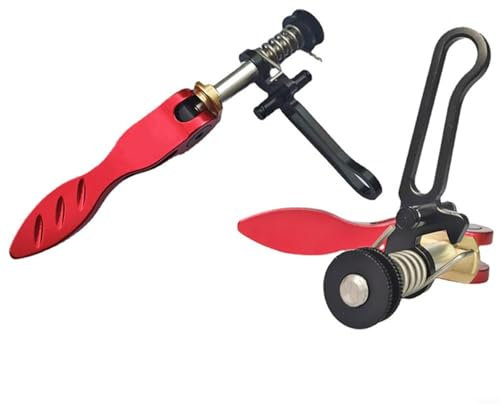 snowchecking Sattelklemmen, zusammenklappbar, Fahrrad-Sattelstützenklemme für Brompton, Fahrradsattelstützen-Hebel, 66 x 72 mm, Gepäckträger-Halterungen, Aluminiumlegierung, Fahrradteil-Zubehör (rot)