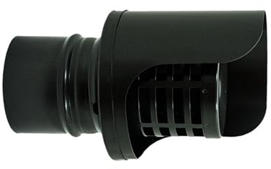 ALLINOX Terminale Acciaio Nero Stufa a Pellet Comignolo Scarico Fumi Orizzontale Per Canna Fumaria Fumaiolo Innesto Maschio (DN 100)