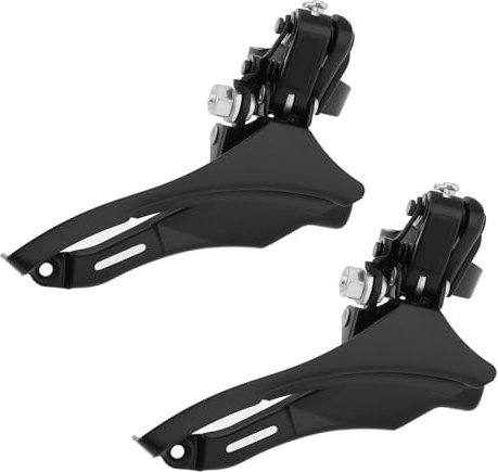 LT Easiyl Lot de 2 Dérailleurs Avant de Vélo FD-TZ30 Compatible avec Shimano Tourney 6/7 Vitesses Diamètre du Mandrin 31,8 Mm Ligne de Chaîne 47,5 Mm Plateau Avant Manette de Vitesse Noir