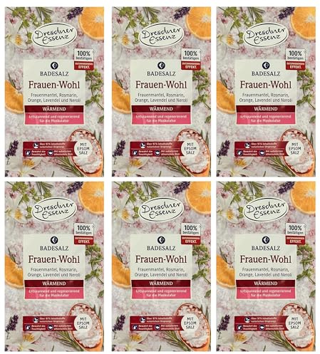 6er Pack Dresdner Essenz Badesalz Frauen-Wohl 6 x 60 g