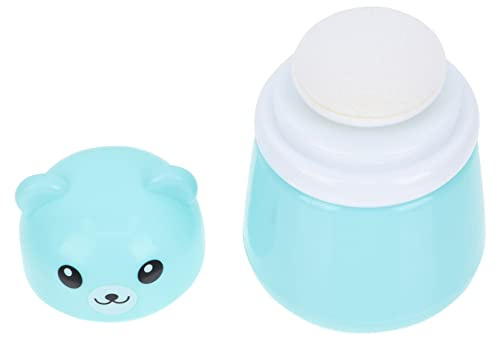 BESPORTBLE Babypuderbox Cartoon Bär Talcum Powder Box Mit Sicherem Deckel Handliche Puderquaste Aufbewahrung Für Neugeborene -frei Praktisch Für Reisen Und Zuhause