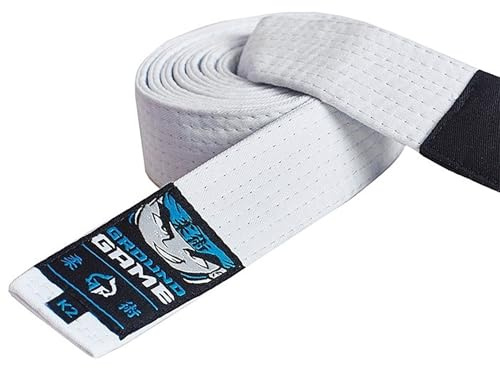 Ground Game BJJ Weißer Gürtel Kinder | BJJ Gürtel K5-235 cm | Brazilian Jiu-Jitsu Belt | Kampfsport Gürtel Martial Arts