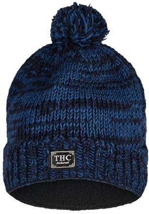 THC Schafwoll Pudelmütze 716 blau | Schafwolle | Strickmütze | Pudelmütze | Woll-Mütze | Schafwollmütze | Wintermütze