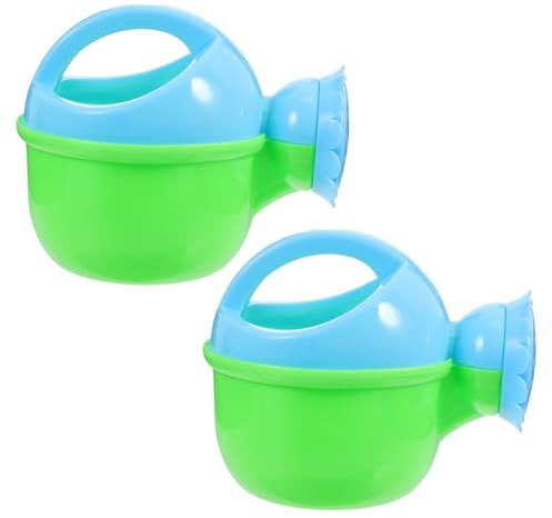 Mikinona 2 Piezas Juguetes Regadera Infantil Regadera Plástico Seguro para Niñas Juguetes de Agua para Baño y Ducha Diseño Suave Fácil de Agarrar para Desarrollo Sensorial