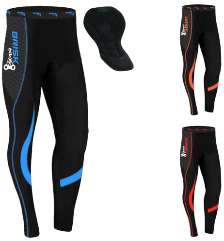 Brisk Cykel, cykelbyxor för män, vadderade cykelbyxor med cool gelvaddering inuti cykeltights andningsbara och lätta cykelbyxor