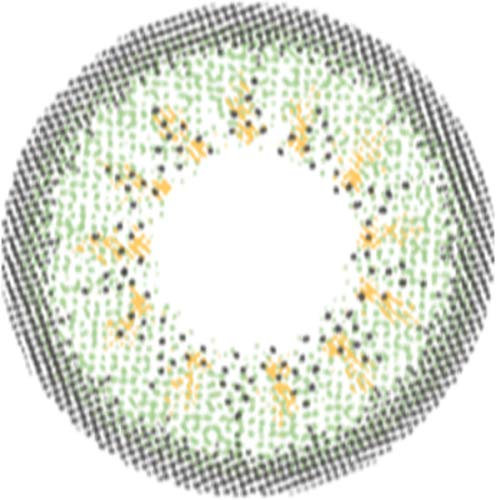 Matlens – EOS Farbige Kontaktlinsen ohne Stärke grün green Big eyes G-303 2 Linsen 1 Kontaktlinsenbehälter 1 Pflegemittel 50ml
