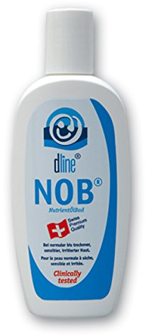 dline NOB-NutrientÖlBad Duschöl Badeöl vom Pflegeprofi | 200ml Flasche | Lipidgehalt 77% | Ölbad Badezusatz | Wellness für trockene Haut | Panthenol Glycerin Erdnussöl Sojaöl Mandelöl Jojobaöl