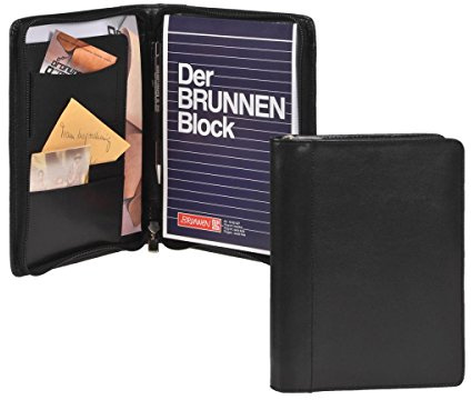 ESQUIRE Schreibmappe A5 mit Reißverschluss Reißverschlussmappe schwarz BUSINESS