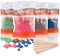Hard Wax Beads, 4 X 100G Painless with 10 Applicators, Professional Wax Beads for Eyebrow, Armpit, Bikini, Back, Chest, Legs, Painless Hair Removal, Christmas Gifts